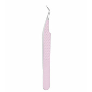 Pinzas de pestañas de color rosa Etiqueta privada Extensión de pestañas personalizada Punta de fibra Fijación fuerte Pinzas de pestañas delgadas - Product Image 1