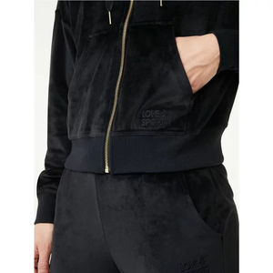 Conjunto de Ropa Casual Ecológica de Dos Piezas para Mujer, de Algodón de Alta Calidad, con Cierre, Top Hueco Personalizado y Pantalones Cortos Largos Acampanados - Product Image 4