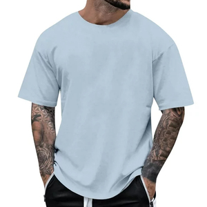 T-shirts lourds pour hommes 100 coton Chemises OEM de haute qualité pour hommes Quantité avec logo personnalisé pour garçons Mode - Product Image 2