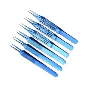 Juego de microfórceps de titanio A + de alta calidad, instrumentos quirúrgicos manuales con punta fina recta y curva, instrumentos OldMed - Product Image 2