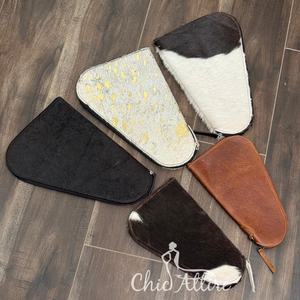 Fabricant Design personnalisé en cuir de vachette véritable étui de transport dissimulé pour pistolet pochette tactique chasse fermeture éclair sacs pour armes de poing - Product Image 1