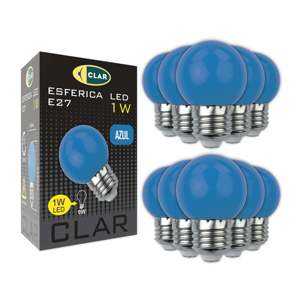 Ampoule LED sphérique bleue E27 1W 230V - Product Image 1
