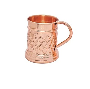 Cocktail Wholesale Stainless Steel Mule Mug Set With <b>Copper</b> Straws Custom diamond Hammered Moscow <b>Copper</b> Mule Mug - Product Image 6