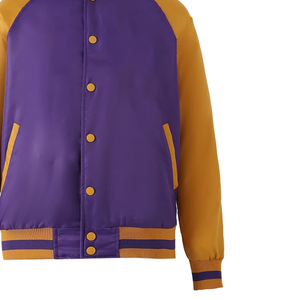 Chaqueta Bomber Universitaria Omega Morada y Dorada, Forro Personalizado, Ropa Urbana de Fraternidad Griega, Impermeable, de Secado Rápido, Mezcla de Lana, Primavera - Product Image 6