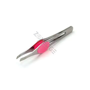 แหนบถอนขนตาปลอมแบบปลายแหลมอุปกรณ์แต่งขนตาปลอมทำจากสเตนเลสสีสันสดใส - Product Image 4