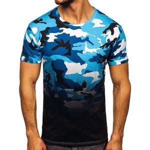2025 personalizado orgánico 100% algodón camuflaje camiseta transpirable cuello redondo camuflaje camisetas - Product Image 1
