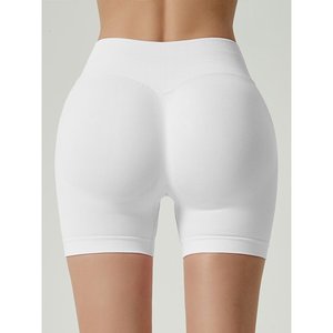 <b>Womens</b> Workout Impact <b>Shorts</b> Scrunch Butt Lifting Gym Seamless Booty Biker <b>Shorts</b> Light Blue L - Product Image 2