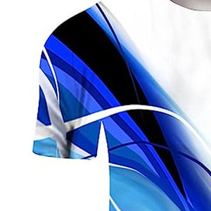 Camiseta de Cuello Redondo para Hombre, Diseño Vintage, Manga Corta, Estampado de Letras, Tejido Transpirable de Lona, Informal de Verano, 100% Poliéster - Product Image 3