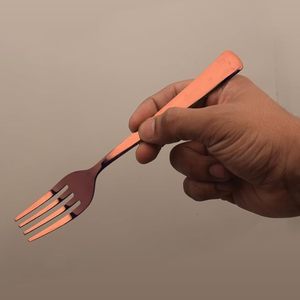 Wholesale Custom Luxury Metal Rose Gold <b>Fork</b> For Restaurant Wedding Hotel Home Table - Product Image 6