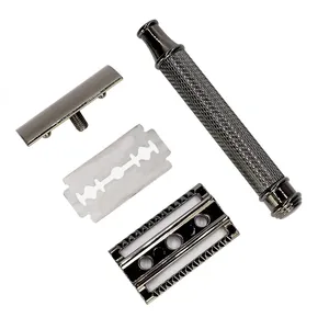 Maquinilla de afeitar de bambú con logotipo personalizado con logotipo grabado Mango de madera de bambú Maquinilla de afeitar de seguridad de doble filo - Product Image 6