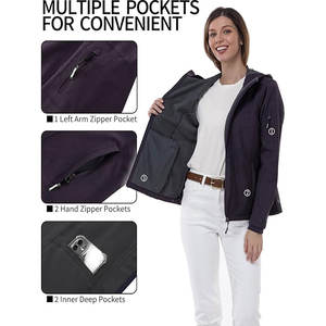 แจ็กเก็ตกันลมสำหรับผู้ชายไซส์ใหญ่พิเศษผ้าเดนิมกันลมกันฝนสำหรับเดินป่า - Product Image 5