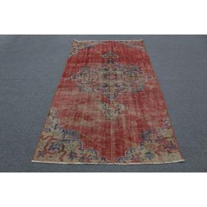 Tapis turc de 4,2 x 8 pieds, tapis vintage, tapis camouflage rouge - Product Image 1