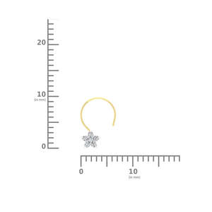 Gold Plated Stainless Steel Nose <b>Piercing</b> Jewelry with Zircon <b>Ball</b> for Kids - Product Image 5