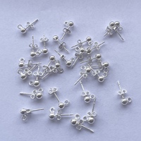 Boucles d'oreilles pendantes en argent sterling 925 plaqué or 18 carats de 4 mm avec perles, fournitures de création de bijoux DIY, sac de création de bijoux