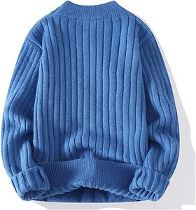 Pull-over d'hiver à logo personnalisé pour hommes, tricots à col en V respirant avec trou, col rond, coton, options de taille plus - Product Image 2