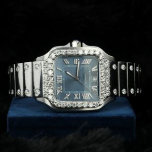 Reloj de Lujo para Hombre, Totalmente Cubierto de Diamantes, de Acero Inoxidable, Estilo Hip Hop Deportivo, Movimiento ETA, Resistente al Agua, Esfera Analógica - Product Image 1