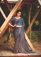 Sari en Chiffon pour Soirée, Blouse de Créateur, Style Indien Traditionnel, Tendance Décontractée, Tissu Fleuri, Couleurs Magnifiques