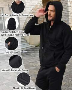 Survêtement Slim Fit pour hommes, vêtements de sport à fermeture éclair complète, ensemble de deux pièces, combinaison d'entraînement au design personnalisé pour le fitness et les vêtements décontractés quotidiens - Product Image 5