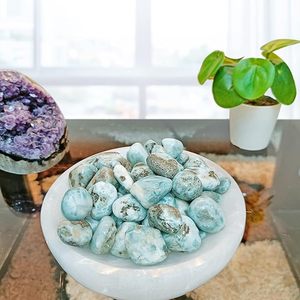 Vente en gros de pierres naturelles Larimar Tumble en vrac cristaux de guérison polis Reiki Chakra équilibrage de pierres précieuses semi-précieuses - Product Image 4