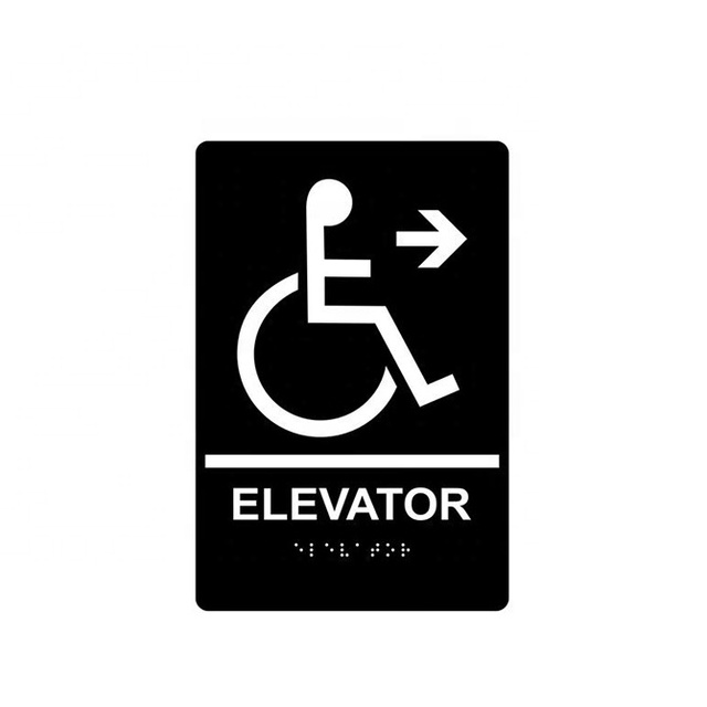 Acrylic Elevator Braille Sign Building Wayfinding Sign Direction ADA Signage