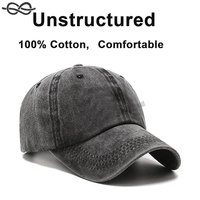 Casquette de Baseball Vintage Lavé en Détresse Élégant Golf Papa Chapeau Hommes et Femmes Rétro Réglable Unisexe Sports de Plein Air Chapeau Casual Wear