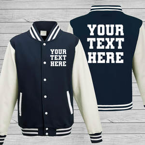 Blouson d'aviateur à manches en cuir et logo brodé personnalisé pour hommes, disponible dans toutes les couleurs - Product Image 2