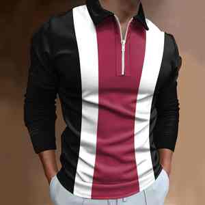 2025 Summer Casual Men's Loose Street Wear Plus Size Custom Polo Lauren Breathable Knitted <b>Lined</b> <b>Dot</b> 100% Cotton Sweatshirt - Product Image 2
