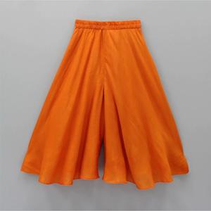 Ensemble Kurti Palazzo orange pour filles Shoryam Fashion |   Tenue ethnique décontractée de style peplum imprimée avec pantalon palazzo évasé - Product Image 4
