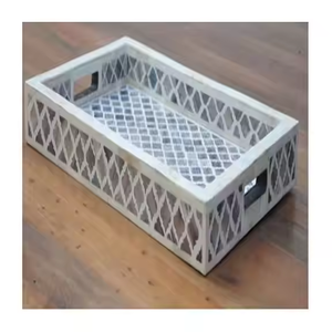 Plateaux de service multifonctionnels en incrustation d'os Premium Pure Table à manger Plateaux de service décoratifs pour la maison, l'hôtel et le restaurant Hot Supply - Product Image 1