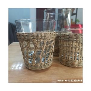 2024 Trend Eco-Friendly Seagrass Cup Holder <b>Set</b> Portable Business Bamboo Best Choice Coffee Made Vietnam Bulk <b>Sale</b> Helen - Product Image 4