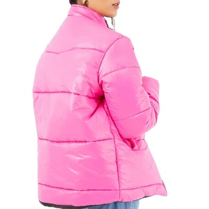 Winter Solid Women Crop Puffer Down Jacket <b>Bubble</b> <b>Coat</b> Women Long Sleeve Thick Zipper <b>Bubble</b> Puffer Jackets 2026 - Product Image 3