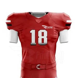 Uniforme de football américain sur mesure à séchage rapide de couleur unie vêtements de sport en polyester respirant pour adultes Type de football Taille XL - Product Image 3