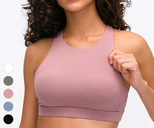 Soutien-gorge de sport pour yoga, course à pied, sans couture, respirant, extensible dans les quatre sens, col en V, soutien-gorge réglable, vente en gros 2024 - Product Image 2
