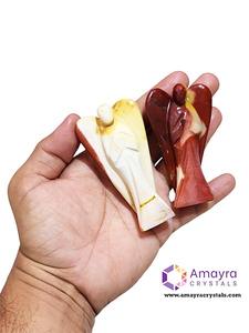หินโมราอัญมณีขนาด3นิ้วรูปปั้นนางฟ้าจากอินเดีย - Product Image 6