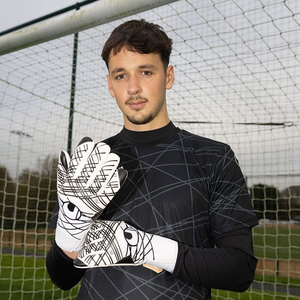 Gants de gardien de but de football professionnels respirants à doigts entiers en latex blanc pour gardiens de but - Product Image 6
