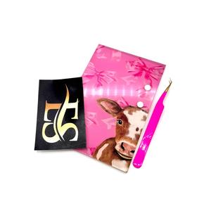 Carreaux de cils d'arc de vache les plus vendus prix de gros carreaux de cils en acrylique durables avec logo personnalisé avec aimants pour pince à épiler - Product Image 1