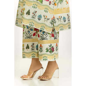 ชุดเซ็ต 2 ชิ้นสำหรับผู้หญิง รุ่น IPST-55009 ลายพิมพ์โบฮีเมียนสุดหรู ผ้าแคมบริก คอเหลี่ยม แขนสามส่วน สำหรับฤดูใบไม้ผลิ/ฤดูร้อน ไซส์ XS - Product Image 4