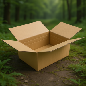 Carton ondulé simple paroi automatique Fefco 0711, format de paquet 20, dimensions 350x250x135mm, qualité 1.20 B, brun C4 - Product Image 3