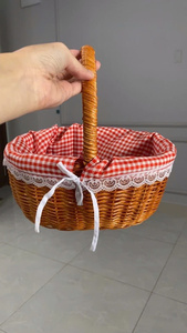 Cesta de almacenamiento colorida Cesta de picnic de ratán Productos naturales Precio atractivo Hecho en Vietnam - Product Image 3