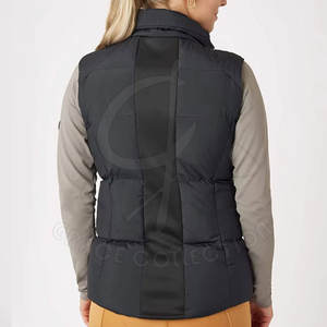 Chaleco acolchado reversible de ropa informal para exteriores, chaleco acolchado sin mangas de diseño en caliente de Color personalizado para mujer - Product Image 3