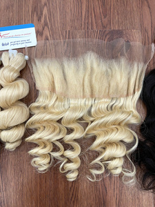 Producto popular Extensiones de cabello rubio Onda suelta Cutícula alineada Cabello vietnamita para venta al por mayor - Product Image 6