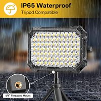 Lampe de travail LED magnétique portative rechargeable, étanche, 4 modes, lampe de travail d'urgence pour la réparation automobile, le garage, le camping