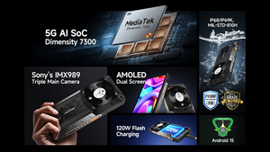 Armor 28 Pro Ulefone Smartphone 5G 64mp Night Vision Cam Android 15 6.67''FHD Dimensity 7300 Outdoor 10600mAh Cellphone 16+512GB - Product Image 6