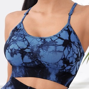 Sports Bra Women Tie Dye Workout Yoga Sports Bra Running Gym Fitness <b>Small</b> Strap Underwear Bra Women's Activewear - Product Image 1