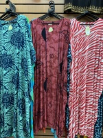 Gaun Kaftan Panjang Wanita Dewasa untuk Musim Panas, Model Crop Top dengan Belahan, Pakaian Santai, Tidur, Pantai, Ramah Lingkungan, Bahan Viscose Alami