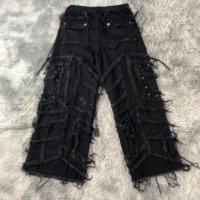 Nouvelle Arrivée Jean Skinny Femme Tendance Style Urbain Écologique avec Broderie de Strass Solides et Poches Personnalisées Longueur Mi-Cuisse