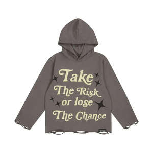 เสื้อฮู้ดโอเวอร์ไซส์ผู้ชาย 400 กรัม ผ้าฝ้าย 100% ซับในลายถักตัวอักษร สำหรับฤดูใบไม้ร่วง แบบสั่งทำพิเศษ - Product Image 3