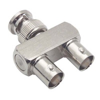 Adaptateur séparateur BNC mâle à double femelle Y connecteur coaxial RF 3 voies pour caméras de vidéosurveillance DVR