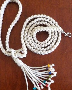 Correa de Macramé para Perro con Borla, Correa de Algodón Hecha a Mano, Correa Resistente y Ligera para Perros y Gatos - Product Image 4