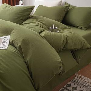 Juego de ropa de cama comercial transpirable 100% sábanas de algodón orgánico Juego de cuatro piezas de alta calidad y diseño simple Artículo caliente de Vietnam - Product Image 2